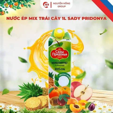 Nước ép trái cây mix trái cây tươi 1L nhập khẩu Nga vị chua ngọt thanh mát đồ uống