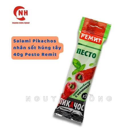 Combo 2 Salami húng tây Picachos Ddjika 40g Remit Nga xúc xích hun khói nhân sốt