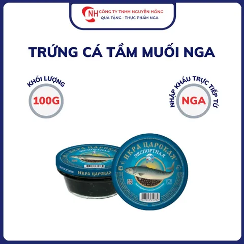 Trứng cá Tầm muối Tsar nhập khẩu chính hãng Nga bổ sung dinh dưỡng sử dụng trực tiếp hộp 100g
