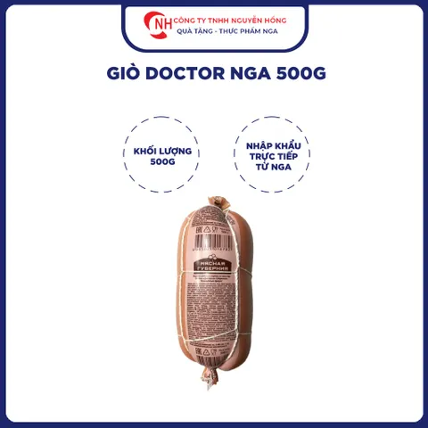 Giò Nga doctor ăn liền nhập khẩu chính hãng từ Nga 500g