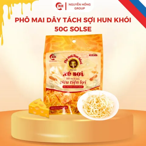 Phô mai xé sẵn hộp sợi xông khói, hun khói SOLSE công nghệ Nga 50g - Nguyễn Hồng Official