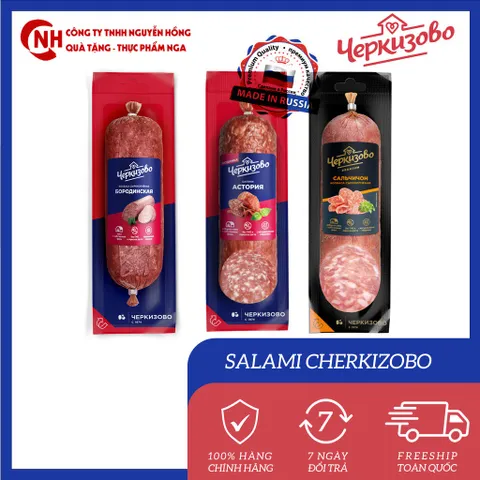 Xúc xích xông khói, giò Salami Nga gà, heo nhập khẩu chính hãng Zobo 225g, 300g, 350g