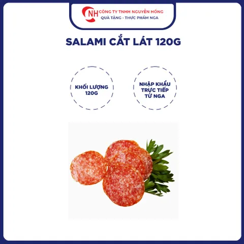 Xúc xích xông khói, Salami cắt lát nhập khẩu chính hãng Nga 120g - Nguyễn Hồng Official
