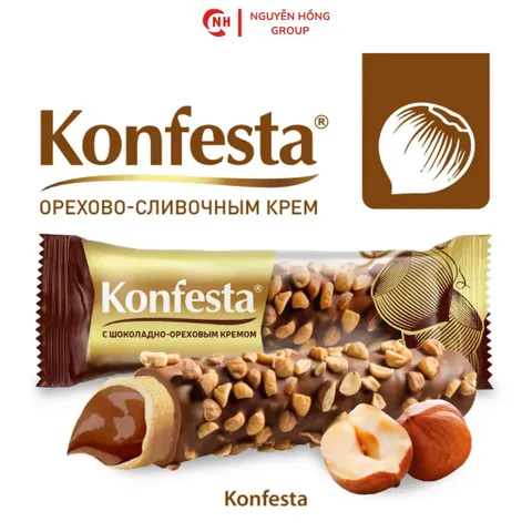 Kẹo phủ socola với nhân socola hạt 150g Konfesta Nhập Khẩu Nga