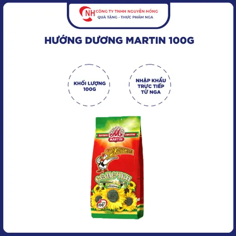 Hạt hướng dương nhập khẩu Nga hiệu Martin thơm ngon chắc mẩy gói (100g-200gr) - Nguyễn Hồng Official