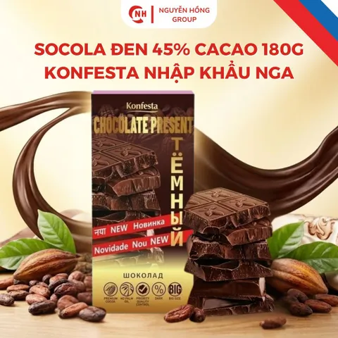 Socola đen 45% cacao 180g Konfesta Nhập Khẩu Nga