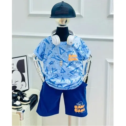 10-54kg H2 Đồ Bộ Bé Trai Size Đại, Sét Quần Áo Bé Trai Vải Thun Cotton in Hoạt Hình Hot Trend siêu đẹp