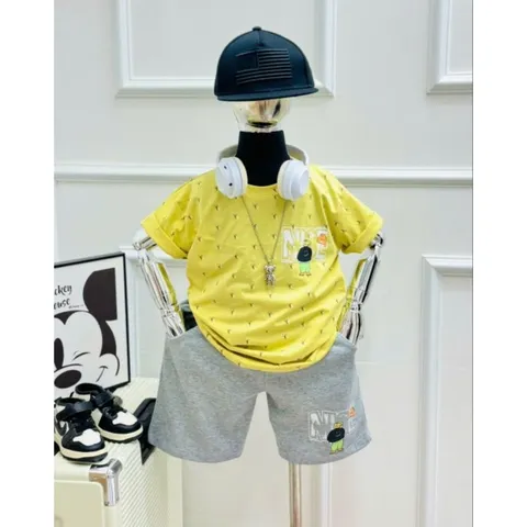 10-54kg H2 Đồ Bộ Bé Trai Size Đại, Sét Quần Áo Bé Trai Vải Thun Cotton in Hoạt Hình Hot Trend siêu đẹp