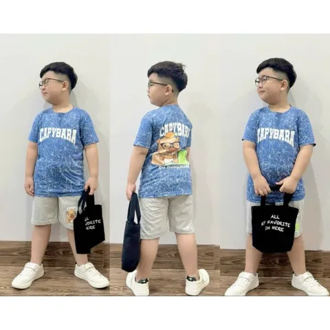 10-54kg H2 Đồ Bộ Bé Trai Size Đại, Sét Quần Áo Bé Trai Vải Thun Cotton in Hoạt Hình Hot Trend siêu đẹp