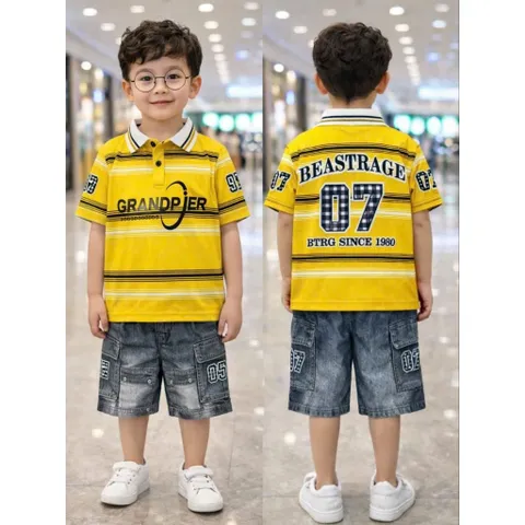 11-45kg A528 Đồ bộ cho bé trai, bộ polo bé trai thun lạnh in 3D siêu đẹp cho bé trai size đại