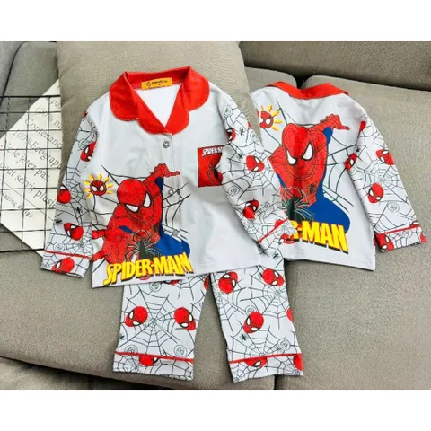 12-45kg A708 Bộ pijama bé trai vải thun lạnh mềm mịn mát họa tiết hoạt hình siêu đẹp