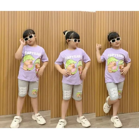 Đồ Bộ Bé Gái Size Đại 11-40kg, Sét Quần Áo Bé Gái Vải Thun Cotton in Hoạt Hình Hot Trend