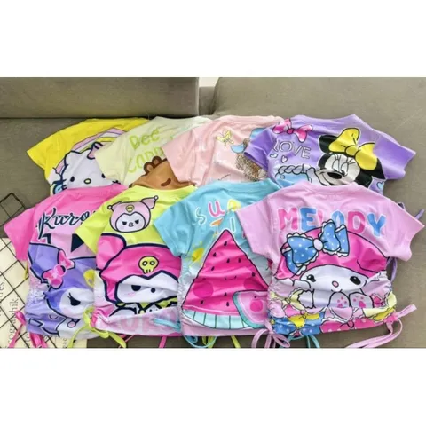10-40kg Sét Bộ Áo Và Chân Váy Có Quần Trong Cho Bé Gái Size Đại Chất Vải Thun Lạnh loại 1 in Hoạt Hình Hot Trend