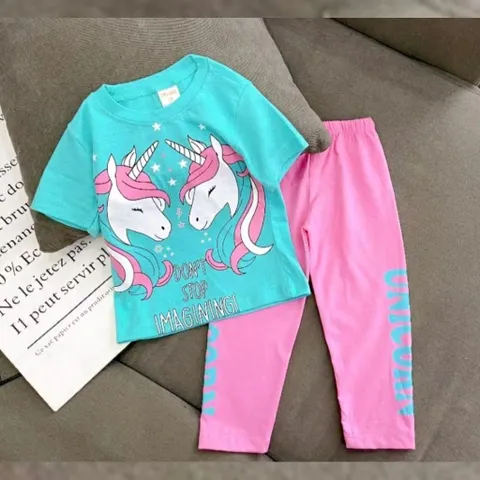[10-40ký] Bộ thun cotton 4c quần dài áo tay ngắn bé gái size đại