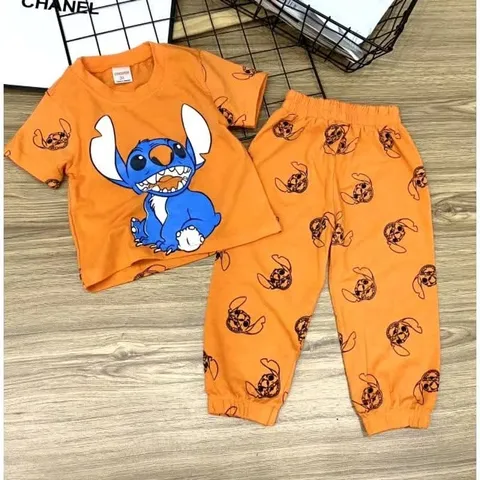 [10-40ký] Bộ thun cotton 4c quần dài áo tay ngắn bé gái size đại