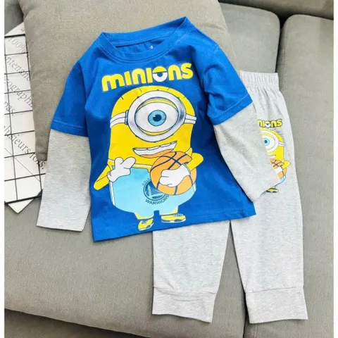 8-40kg H7 Đồ Bộ Dài Tay Bé Trai Size Đại, Sét Quần Áo Thu Đông Bé Trai Vải Thun Cotton in Hoạt Hình Hot Trend