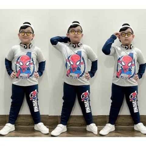 11-40kg H7 Đồ Bộ Dài Tay Bé Trai Size Đại, Sét Quần Áo Thu Đông Bé Trai Vải Thun Cotton in Hoạt Hình Đẹp VNXK