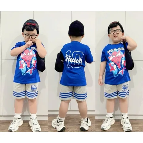 Đồ Bộ Cho Bé Trai Size Đại 11-40kg, Sét Quần Áo Cho Bé Trai Vải Thun Cotton in Hoạt Hình Hot Trend