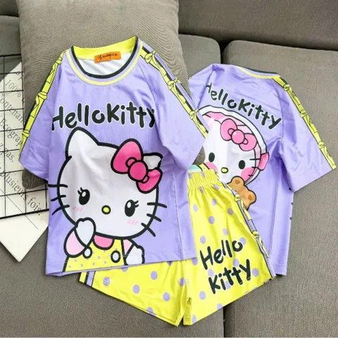 [H14] 13-49kg Đồ Bộ Bé Gái Thun Lạnh Họa Tiết Hoạt Hình - Mẫu Xinh, Dễ Thương, Năng Động