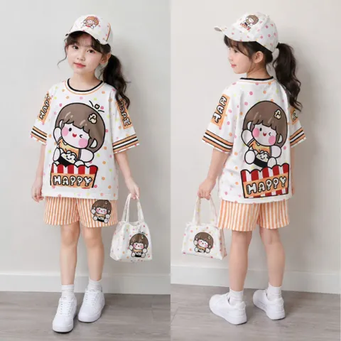 [H14] 13-49kg Đồ Bộ Bé Gái Thun Lạnh Họa Tiết Hoạt Hình - Mẫu Xinh, Dễ Thương, Năng Động