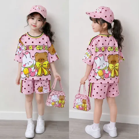 [H14] 13-49kg Đồ Bộ Bé Gái Thun Lạnh Họa Tiết Hoạt Hình - Mẫu Xinh, Dễ Thương, Năng Động
