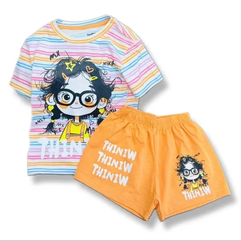 Đồ Bộ Bé Gái Size Đại 11-40kg, Bộ Đùi Bé Gái Vải Thun Cotton in Hoạt Hình Hot Trend mềm mịn mát