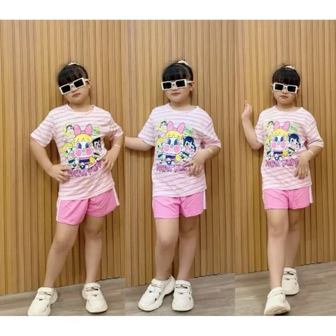 Đồ Bộ Bé Gái Size Đại 11-40kg, Bộ Đùi Bé Gái Vải Thun Cotton in Hoạt Hình Hot Trend mềm mịn mát