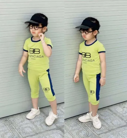 [Thanh lý lẻ size](8-21ký)Bộ lửng dáng thể thao cho bé gái - Đồ bộ trẻ em