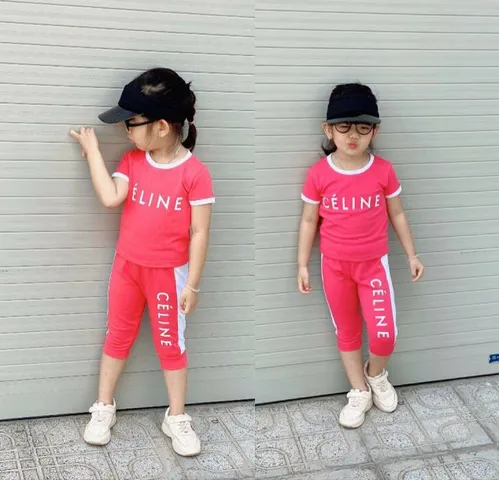 [Thanh lý lẻ size](8-21ký)Bộ lửng dáng thể thao cho bé gái - Đồ bộ trẻ em