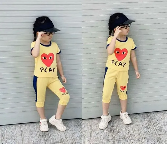 [Thanh lý lẻ size](8-21ký)Bộ lửng dáng thể thao cho bé gái - Đồ bộ trẻ em