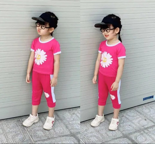 [Thanh lý lẻ size](8-21ký)Bộ lửng dáng thể thao cho bé gái - Đồ bộ trẻ em
