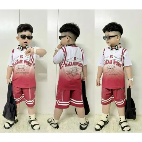 [10-42ký] Bộ thun lạnh bé trai size đại dáng thể thao - Đồ bộ trẻ em