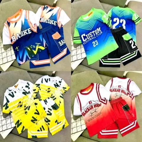 [10-42ký] Bộ thun lạnh bé trai size đại dáng thể thao - Đồ bộ trẻ em