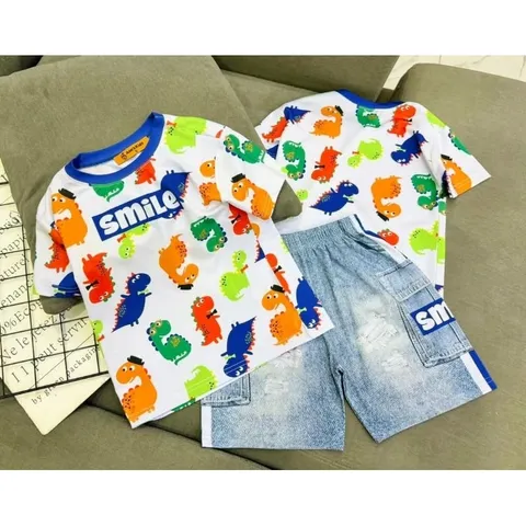 [10-42ký] Bộ thun lạnh bé trai size đại dáng thể thao - Đồ bộ trẻ em