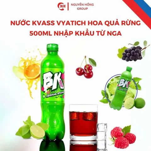 Nước Kvass Vyatich Hoa Quả Rừng Nga thơm ngon tự nhiên 500ml