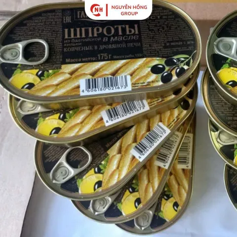 Cá trích hun khói 175g Glavproduct nhập khẩu Nga thơm ngon thức ăn