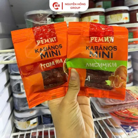Salami kabanos mini 25g vị nấm ăn vặt thức ăn thơm ngon
