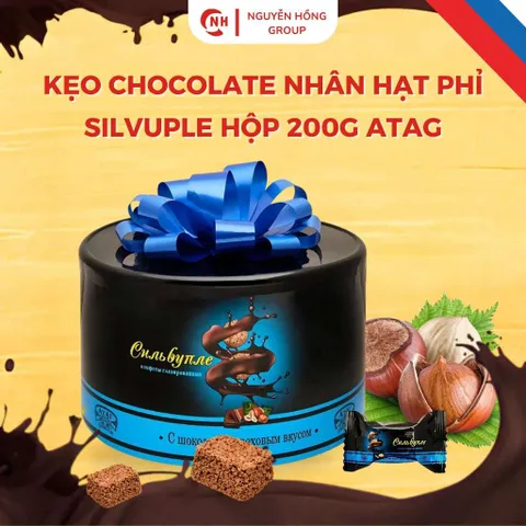 Kẹo Chocolate nhân hạt phỉ Nga nhập khẩu Silvuple hộp 200g ATAG