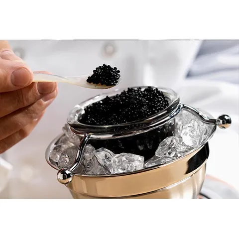 Trứng cá đen muối đặc biệt Tsar nhập khẩu chính hãng từ Nga bổ sung dinh dưỡng sử dụng trực tiếp hộp 220g