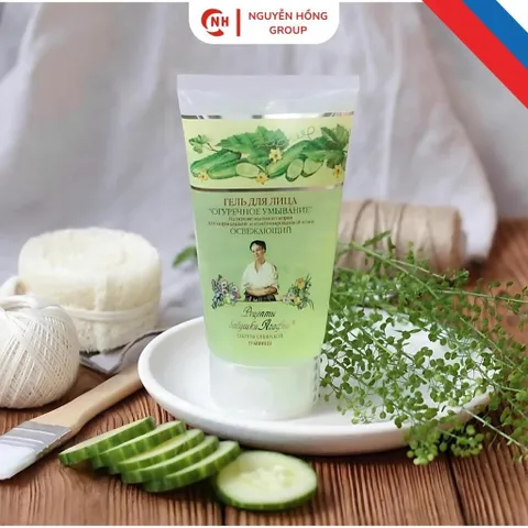 Sữa rửa mặt gel bà già Agafya Recipes tinh chất dưa leo nhập khẩu Nga sạch bụi bẩn phù hợp với mọi loại da