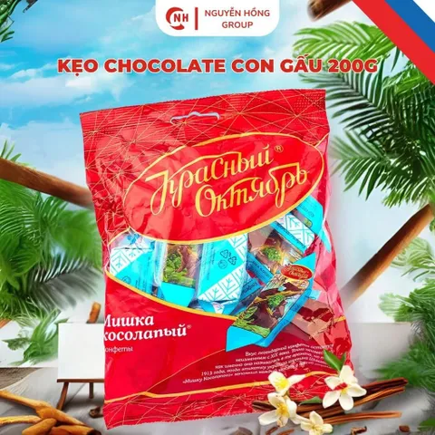 Kẹo socola con gấu xanh 200g nhập khẩu Nga ăn vặt thơm ngon snack chocolate