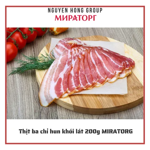 Thịt ba chỉ hun khói Nga lát 200g Miratorg