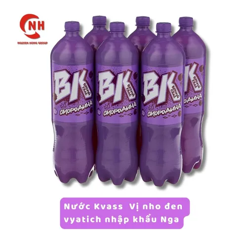 Nước Kvass Vyatich vị nho đen 500ML Nhập Khẩu Từ Nga đặc sản thơm ngon