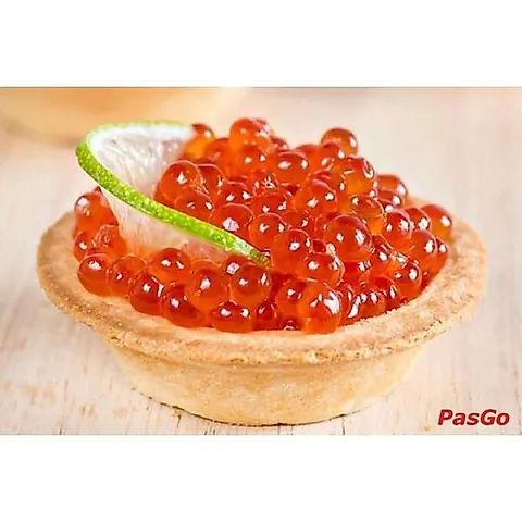 Trứng cá hồi đỏ Nga nhập khẩu 220g hộp thủy tinh ăn liền Thức Ăn Bột Ăn Vặt Chua Food Chè