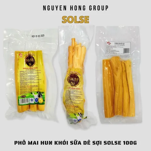 Phô mai hun khói mặn sữa dê sợi SOLSE 100g phomai ăn vặt xé sợi cheeze