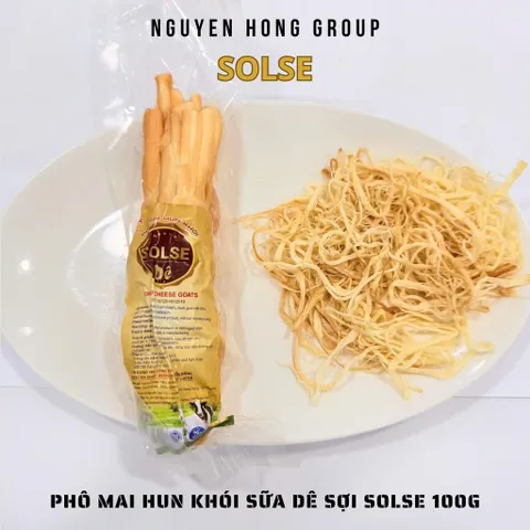 Phô mai hun khói mặn sữa dê sợi SOLSE 100g phomai ăn vặt xé sợi cheeze
