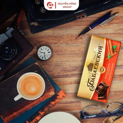 Kẹo socola đen Babaevsky 90g hương vị quế nhập khẩu Nga chocolate thơm ngon ăn vặt