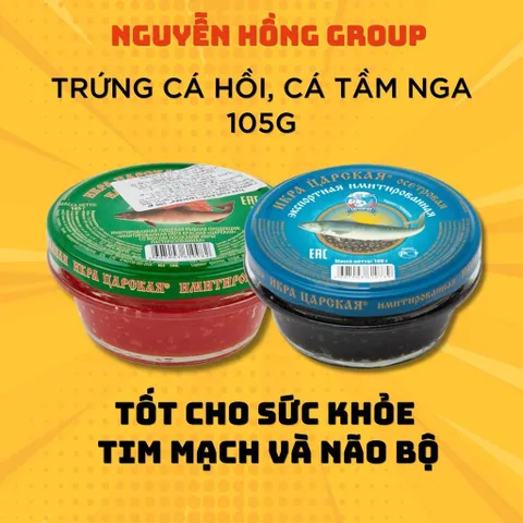 Combo 2 hộp trứng cá Nga ăn liền 105g nhập khẩu chính hãng Food ăn vặt food Food Ăn Vặt