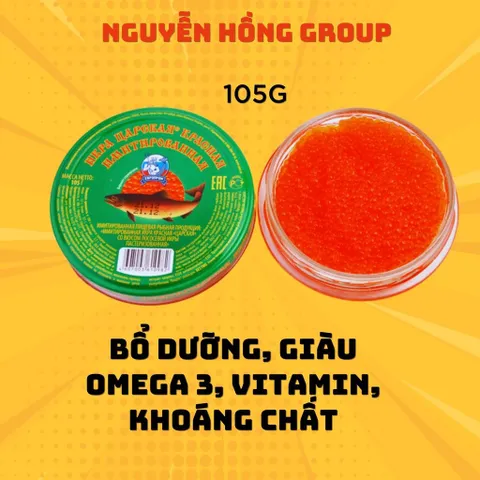 Combo 2 hộp trứng cá Nga ăn liền 105g nhập khẩu chính hãng Food ăn vặt food Food Ăn Vặt