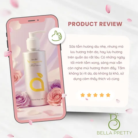 Sữa tắm nữ VNATURECARE WOMEN SHOWER 190ml - Làm sạch dịu nhẹ, dưỡng ẩm, chiết xuất rau má & vitamin E, không paraben, sulfate